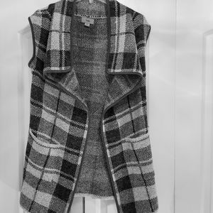 YAIRA Grey Plaid Wool blend Vest